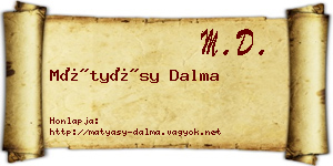 Mátyásy Dalma névjegykártya